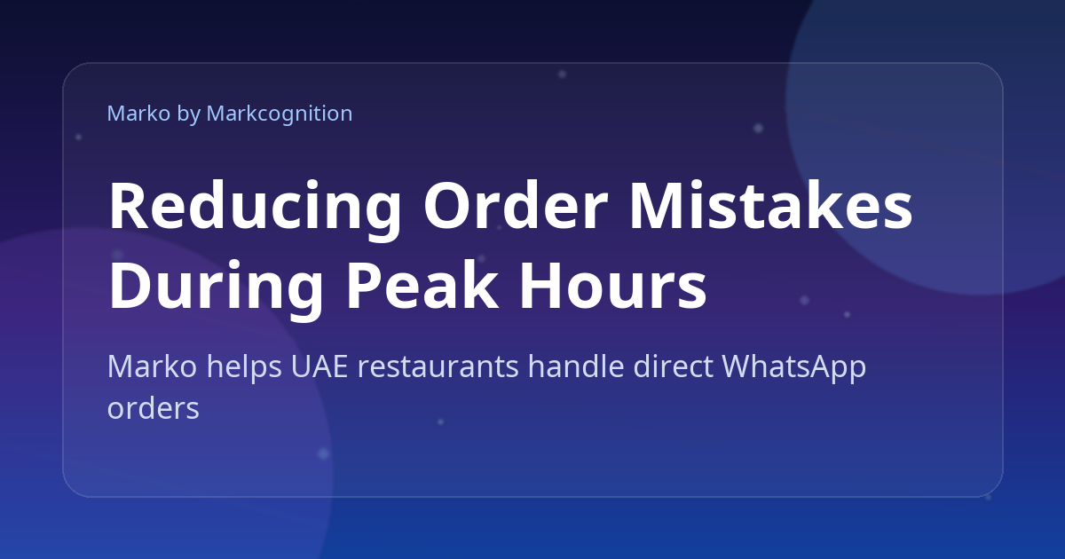 Reducing Order Mistakes During Peak Hours with AI Ordering Assistants