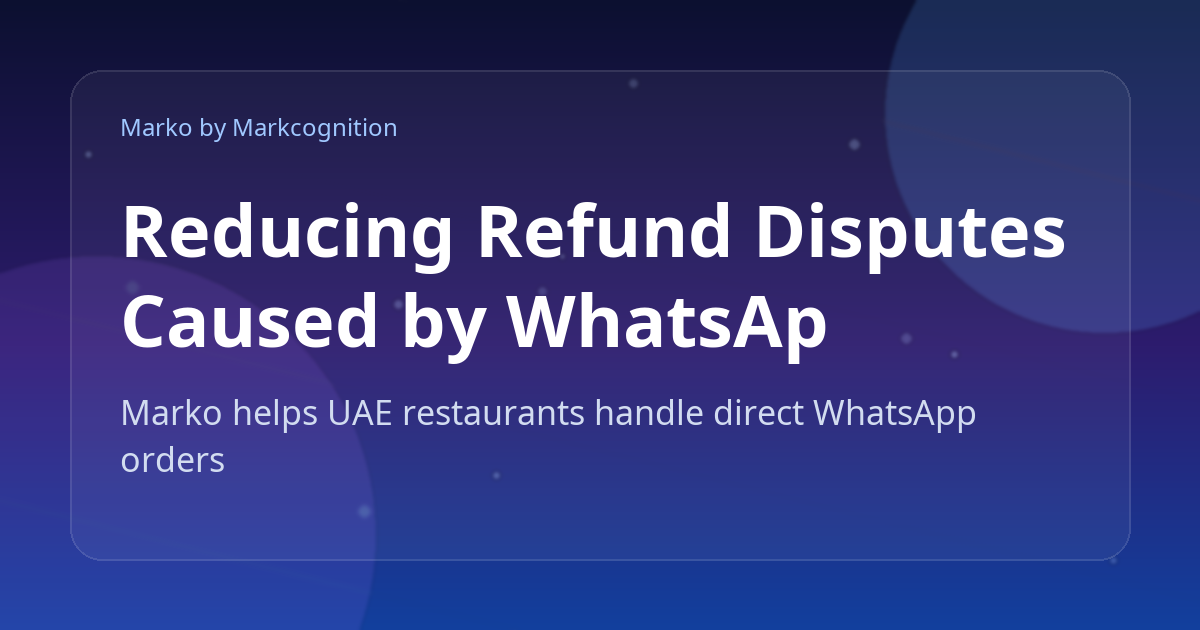 Reducing Refund Disputes Caused by WhatsApp Order Confusion with Marko